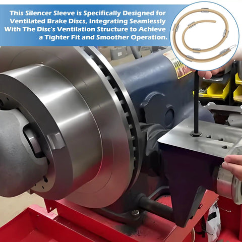 Adjustable Brake Lathe Silencer Band For Ventilated Rotors with plug and play install on brake lathe machine in workshop setting