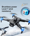 Foldable 4K Drone With Dual Cameras And 110 Degree Wide Angle flying in snowy mountain with wind resistance feature
