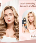 Upgraded Round Brush Attachment For Dyson Airwrap Round Volumizing Brush For Dyson Airwrap HS01 05 08 showing hair volume.