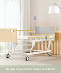 Fully Electric Hospital Bed For Home Use With Premium Mattress And Built In Guardrails Hi Low Adjustable Bed 16 To 28 Inch