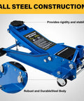 Heavy Duty 3 Ton Floor Jack With Steel Hydraulic System, Dual Piston Quick Lift Pump For SUVs And Trucks, 6000 Lb Capacity