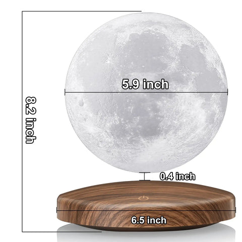 Levitating Moon Light With Magnetic Base And Remote Control Dope Floating 3D Moon Lamp Spins In 3 Color Modes modern room