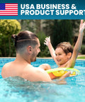 Father and son in pool emphasizing USA support for Replacement Heater Thermistor Sensor 42001-0053S For Spa And Pool