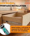 Beefy Full Extension Drawer Slides 20 Inch, Heavy Duty Drawer Runners, Side Mount Cabinet Rails For Kitchen, 1.77 Inch Wide, 100 Lb Capacity, Anti Rust And Long Lasting; open drawer