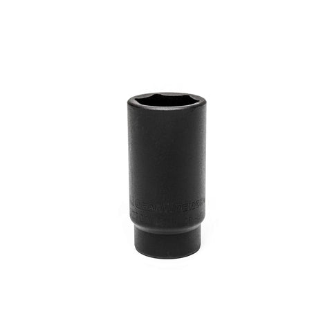 7 Piece Axle Nut Set For One Half Inch Drive Deep Sockets With 6 Point Metric Sockets, Heavy Duty Kit single socket close-up