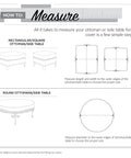 Guide on how to measure for Water Resistant 24 Inch Round Patio Ottoman and Table Cover, Heavy Duty Outdoor Furniture Shield With UV Stabilized Gardelle One Fabric, Fits 24D x 20H, Two Year Warranty.