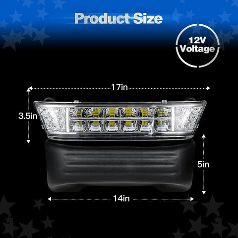 Led Headlights With Heavy Duty Bumper Kit For Club Car Precedent 2004 Up Golf Cart Delivers Legit Crisp 12 Volt Illumination And A Total Ride Transformation - product dimensions 17in x 5in x 3.5in.