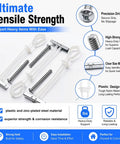 8Pack Heavy Duty Drywall Anchors Kit With One Fourth Twenty Toggle Bolts For Drywall And Hollow Walls Ideal For Mounting TVs And Cabinets Delivers Rock Solid Hold And Easy Install For Secure Hangs, 1/4-20 steel toggle bolt kit