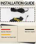Toyota Tacoma LED Front Side Marker Light Kit 2016-2023 installation guide showing wiring instructions and components