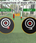 Comparison of mute effect on 57 Inch Silent Golf Practice Net With Colorful Target Cloth For Indoor And Outdoor Training