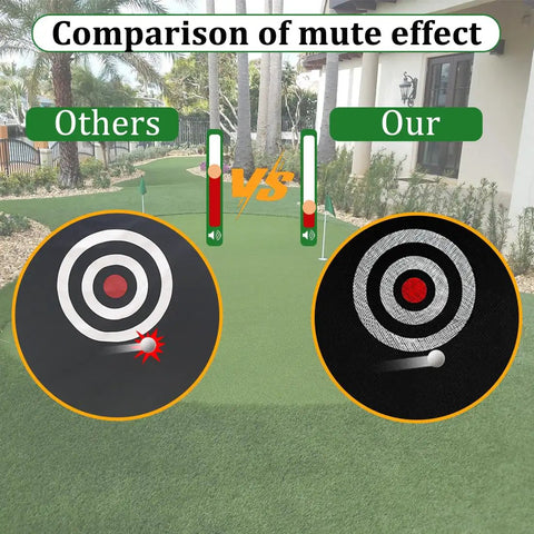 Comparison of mute effect on 57 Inch Silent Golf Practice Net With Colorful Target Cloth For Indoor And Outdoor Training