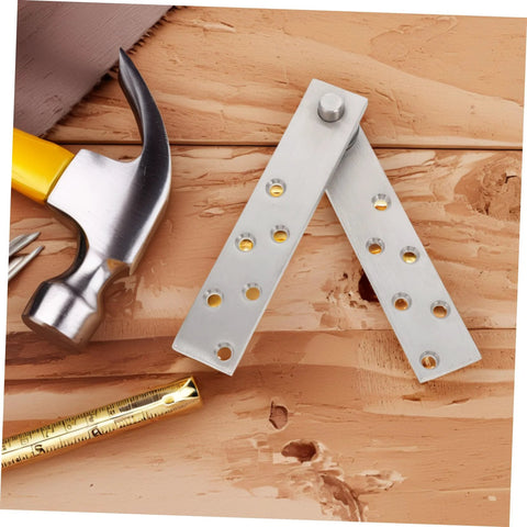 Hidden Door Pivot Hinge System For Secret Bookcase Doors, 360 Degree Stainless Steel Concealed Hinge on wooden surface