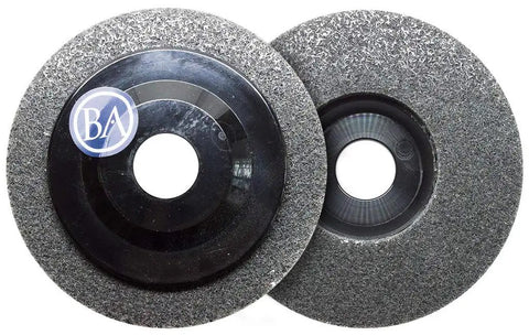 4-1/2 Inch Non Woven Surface Prep Discs With 7/8 Inch Arbor For Die Grinder Color Coded Silicon Carbide Grit For Deburring Rust Removal Paint Cleanup And Polishing Pack Of 10 Gray