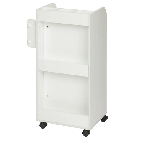 Game Changing Rolling Craft Storage Cart With Three Roomy Drawers And Broad Open Shelves For Bulk Wrapping Paper Ribbon Spools And DIY Gear Featuring Easy Glide Locking Wheels To Keep Your Studio Hustle Neat