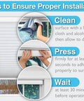 Steps to install Cordless Cellular Shade White Fits 19 To 36 Inch Windows 36W By 64L Light Filtering: clean, press, wait.