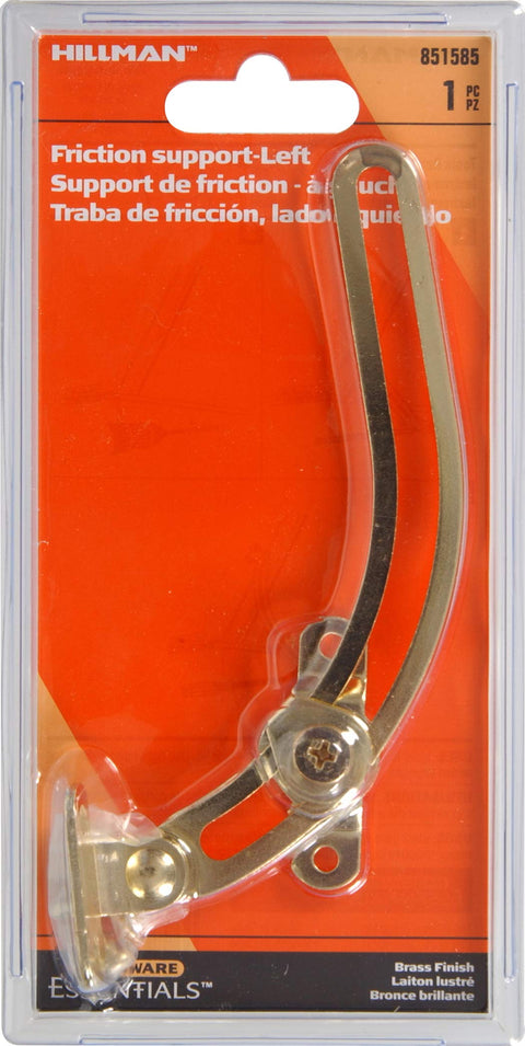 Left Side Friction Assisted Lid Support Brass Finish for Lids and DIY Projects Keeps Lids From Slamming Shut in packaging