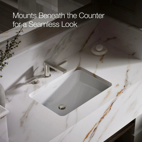 Slick Undermount Bathroom Sink Crafted From Premium Vitreous China With Glossy White Finish And Deep Curved Basin For Seamless Counter Install And Legit Spa Vibes To Upgrade Your Daily Bathroom Setup Today