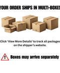 Image of multiple cardboard boxes indicating your order ships in multi-boxes with tracking details.