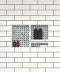 Triple Niche Recessed Shower Shelf In Black With Three Inner Shelves All In One Tile Ready Surface For Easy Bathroom Organizer Fits Horizontal Or Vertical Install showcasing products.