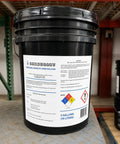 Pro Grade Concrete Release Agent And Non Staining Form Oil in 5-gallon black bucket, designed for slick form stripping.