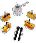 Mini Lathe Quick Change Tool Post Set Built For Fast Swaps With Boring Holder Three Eighths, Cutoff Blade Holder One Half Inch