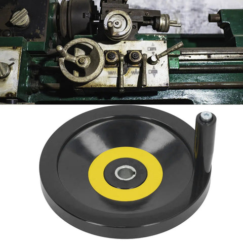 Rock Solid Table Saw Hand Wheel With 22mm Center Hole And 250mm Outer Diameter For Lathe Milling Grinder Ergonomic Revolving Handle And Durable Engineering Plastic Control Wheel For Industrial Use on lathe machine