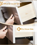 Comparison of drawer slides, highlighting bottom mount drawer slides iron material 1 pair heavy duty build with ultra smooth glide durable replacement drawer track for DIY furniture dressers and kitchen cabinets easy install and soft close.