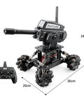 360 Degree Drifting RC Tank Kit For Teens And Beginners, Hands On STEM Robot Project with remote control, metal frame