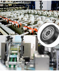 4 Pack Plastic Roller Wheels With Bearings For Conveyor Systems And Warehouse Carts, Guiding Belt Idler Rollers