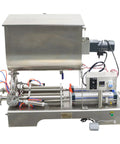 Heavy Duty Pneumatic Liquid Filler Workhorse With Heating And Mixing Functions delivers smooth filling with stainless steel frame.