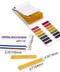 8 Pack pH Test Strips 640 Pieces Universal 1 To 14 pH Indicator Paper with ruler and color chart for easy testing