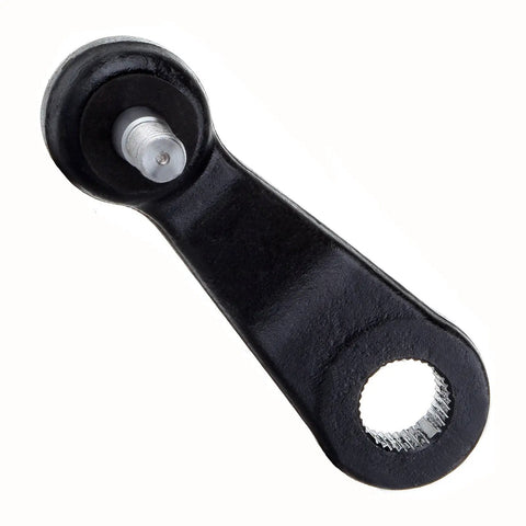 Close-up of a pitman arm from 13Piece 4WD Front Suspension Kit With Ball Joints Tie Rod Ends Control Arms Pitman Arm And 4 Groove Spline Fit Chevrolet Silverado 2500 2500HD 3500 From 1999 Through 2010 Heavy Duty Upgrade For Tougher Ride And Improved Steering