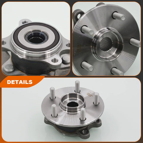 Direct Fit Front Wheel Bearing And Hub Assembly For Camry 2018 Through 2022 Avalon 2021 And Lexus ES250 2021 Through 2023 Two Point Five L Inline Four 5 Lug Replacement With Durable Steel Construction, multiple views