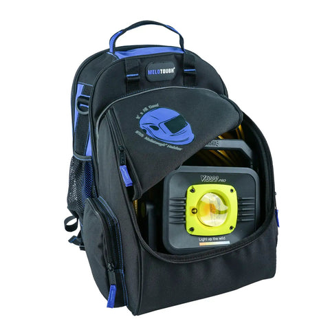 Electrician Tool Backpack With Helmet Catch Detachable Large Capacity Workhorse Bag Heavy Duty Organizer open view