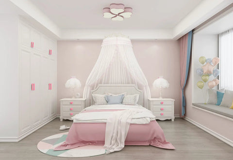 Top Shelf Cartoon Style Soft Grip Rubber Cabinet Knobs And Drawer Pulls For Kids Rooms on white furniture in a pastel bedroom.