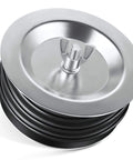 5 Inch End Of Pipe Mechanical Cleanout Plug With Airtight Gasket And Steel Construction Featuring Galvanized Screw And Wing Nut