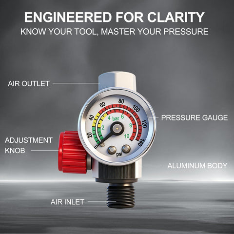 Air Compressor Regulator And Flow Control Valve With Pressure Gauge And Oil Water Separator For Pneumatic Tools close-up