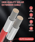 10 AWG Solar Extension Cable 30 Ft With Waterproof Male And Female Connectors For Home Marine And RV Solar Setups with XLPO Insulation