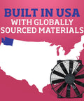 High Performance Flex-Wave LoBoy Electric Puller Fan With 16 Inch Blades Generating Massive 3000 Cfm Airflow on USA map.