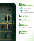 Yard Sentinel Ultrasonic Animal Repeller With 5500 Sq Ft Coverage And 24 Hour Motion Sensor, Night Scanner, Dual Ultrasonic And Sonic Alarm Tech To Keep Deer, Raccoon, Bear, Rabbit, Skunk And Fox Away, Includes 10m Extension Cord. close-up of controls