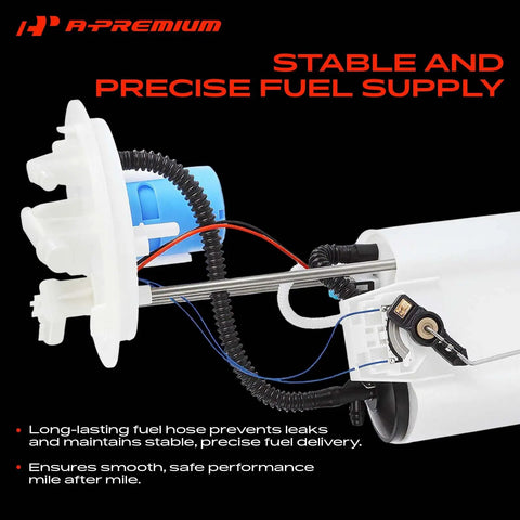 Original Equipment Style Heavy Duty Electric Fuel Pump Module Assembly For Ford F150 2015 2016 2017, detailed fuel line connections and assembly.