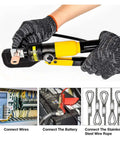 Using Hydraulic Crimp Tool 5 To 8 Ton Pliers For Cable Lug Crimping 4 To 70 Mm2 DIY Home Use on a wire connection