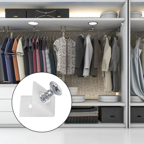 120 Pcs Drawer Bottom Support Brackets With Screws Plastic Drawer Wedges And Corner Brackets Repair Kit in wardrobe