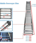 Foldable Stainless Steel Loading Roller For Warehouse Unloading And Pallet Moving Smooth Operator lightweight conveyor size details