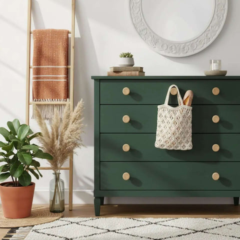 Boho Rattan Dresser Knobs Set With Natural Wood Cabinet Hardware And Handwoven Wicker Drawer Pulls For Farmhouse Nursery And Kitchen