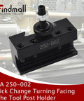 Findmall OXA 250-002 quick-change turning tool post holder for lathe, black metal
