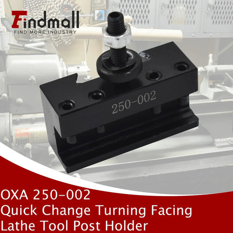 Findmall OXA 250-002 quick-change turning tool post holder for lathe, black metal