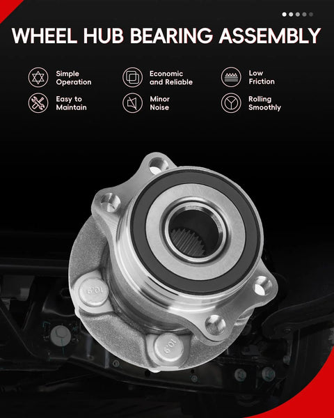 Rear Wheel Hub Bearing Assembly 512518 Pair For Subaru Forester 2014-2018 Impreza 2012-2021 Crosstrek 2016-2021 XV Crosstrek 2013-2015 ABS Compatible 2 Pack Plug And Play Easy Install Replacement