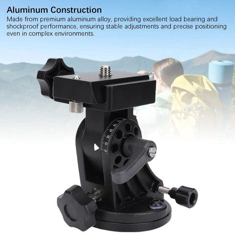 Aluminum Equatorial Telescope Mount And Wedge Kit For Tripods with 90 Degree Adjustable EQ Wedge and 3/8 Inch Thread