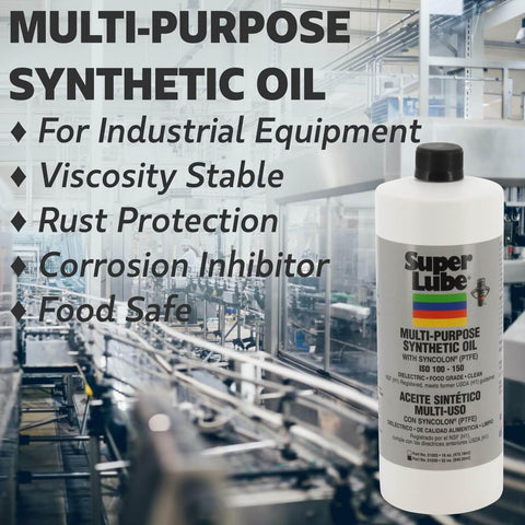 Multi Purpose Lightweight Synthetic Oil ISO 68 Hydraulic Grade 4 Oz Bottle For All Purpose Machinery Lubrication With Rust Prevention Corrosion Protection Stable Viscosity And Oxidation Resistance NSF Certified Food Grade And Clean In Cold Temps